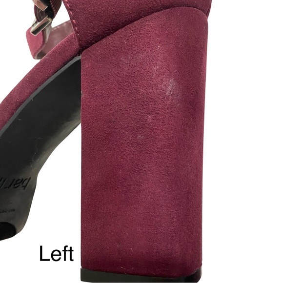 Hidden Platform Heels with Ankle Straps, Burgundy Ultra Suede, Bar III - Picture 15 of 16